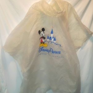 2x Disney Parks Mickey Mouse Clear PVC Rain Poncho  (One Size)
